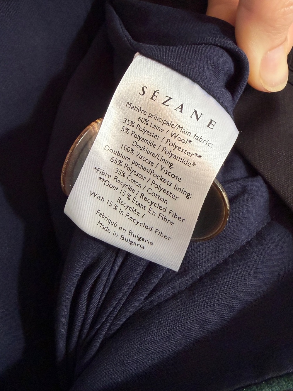 Sezane NWT Green Plaid Straight-Leg Mitchell Trousers - Picture 10 of 12